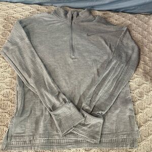 Nike Dri-Fit Heather Gray Quarter-Zip Top
